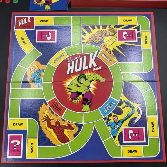 New Open Box Vintage 1978 Incredible Hulk Game Fantastic Four 100% Complete MB - Picture 2 of 9